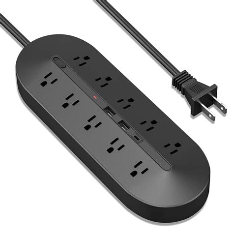 Buy 2 Prong Power Strip Usb C Hub10 Outlets Polarized 2 Prong To 3