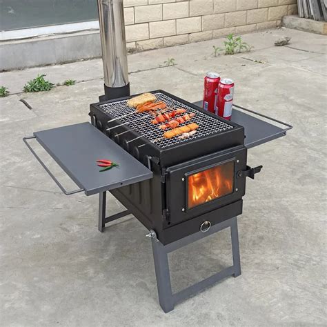 Estufa De Le A Para Acampar Al Aire Libre Parrilla De Barbacoa De Carb