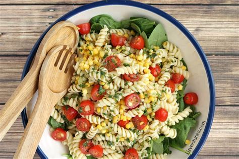 Garden Fresh Pasta Salad With Cilantro Lime Drizzle