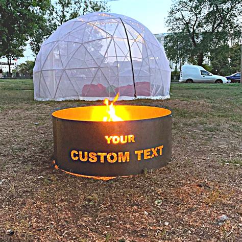 Personalized Heavy Duty Fire Ring Custom Backyard Fire Ring Etsy