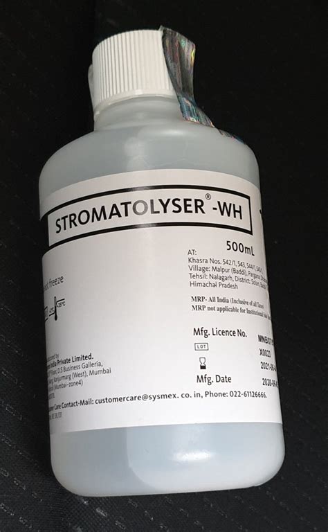 Sysmex Stromatolyser Wh 500 Ml At ₹ 4500bottle In New Delhi Id 22906479897