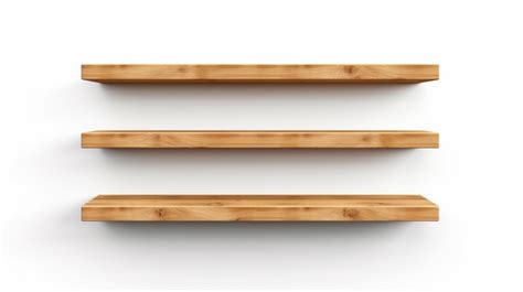 3d Illustration Of An Isolated Wooden Shelf On A White Background