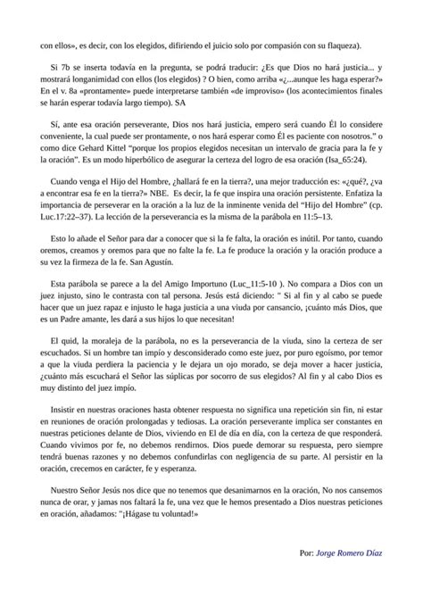 Parabola La Viuda Y El Juez Injusto Pdf