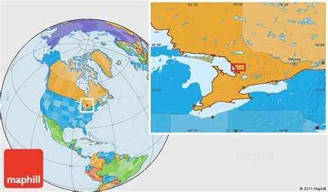 Political Location Map of Parry Sound