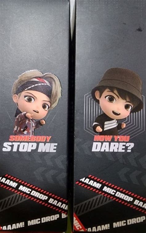 Bnib Bts Tinytan Figure Keyring Mic Drop Jungkook V Taehyung Pop