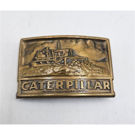 Antique Cat Caterpillar Bulldozer Belt Buckle Track Type Tractor Mens