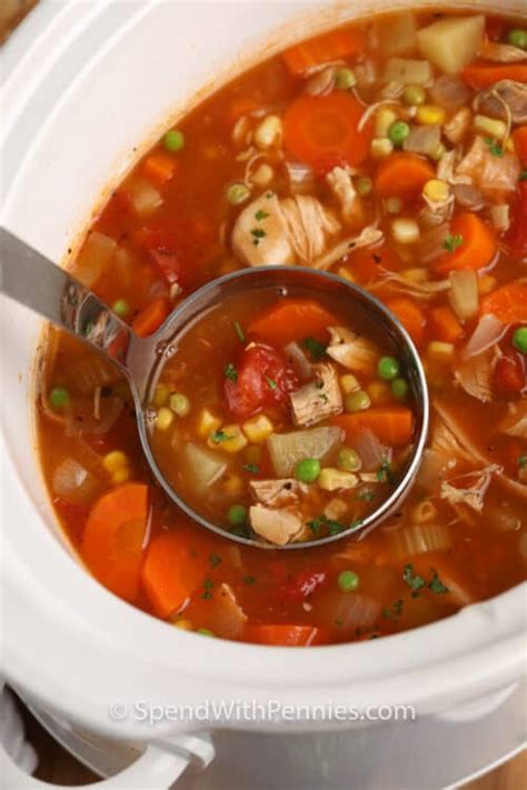 Slow Cooker Turkey Vegetable Soup So Versatile Spend With Pennies