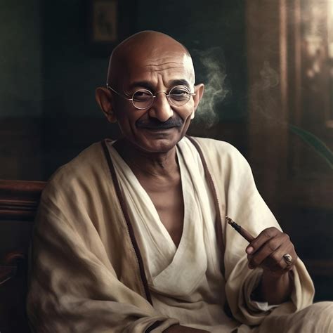 Premium Photo Image Of Mahatma Gandhi Wearing Kurta Shalwar Generative Ai