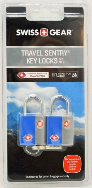 Swiss Gear Travel Sentry Key Locks Set Of 2 Blue Grey New Tsa Accepted