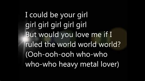 Lady Gaga Heavy Metal Lover Lyrics On Screen Youtube