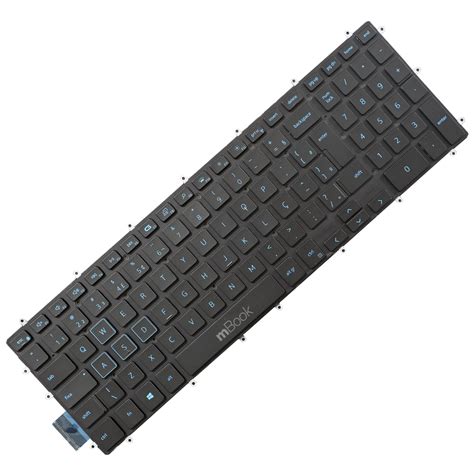 Teclado Para Dell Inspiron Led Azul Detalhes