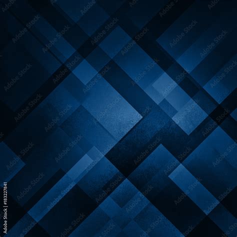 Abstract Blue Background In Dark Navy Blue Colors With Layers Of White Diamond And Triangle