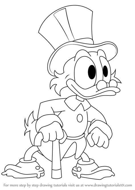 How to Draw Scrooge McDuck from DuckTales (DuckTales) Step by Step ...