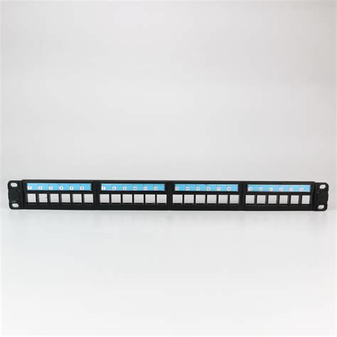 1u 24 Port Unshielded UTP Removable Blank Patch Panel With Back Bar