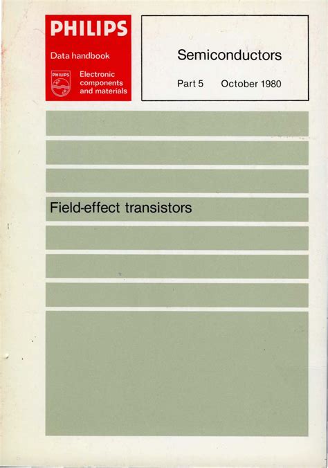 1980 Philips Semiconductors Part 5 Field Effect Transistors 1980