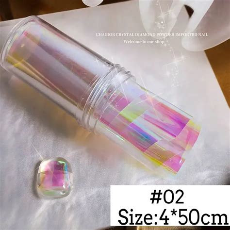 Beyprern Cm Aurora Nails Glass Foil Film Sticker Cellophane Paper