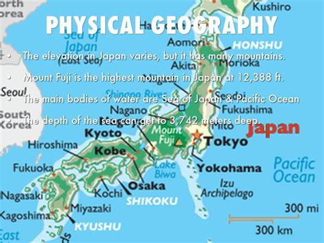 Physical Map Of Japan