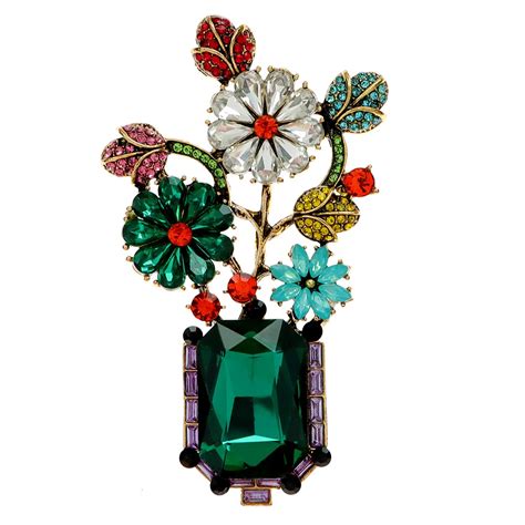 Cindy Xiang Rhinestone Beautiful Flower Brooches For Women Summer