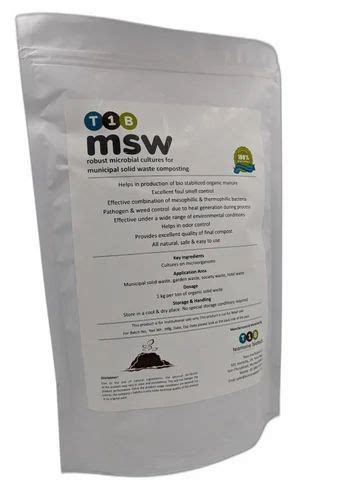 Kg Grade Standard Bio Tech Grade Msw Robust Microbial Culture For