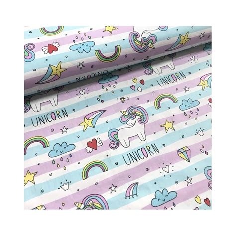 Tissu Coton Unicorn Licorne 335 Popeline Fabrics Unicorn