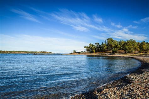 FOTOKONST LANDSKAP SKÄRGÅRD Strand vid havet på Knappelskär