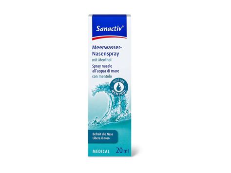 Acquista Sanactiv Spray Nasale All Acqua Marina Con Mentolo Migros