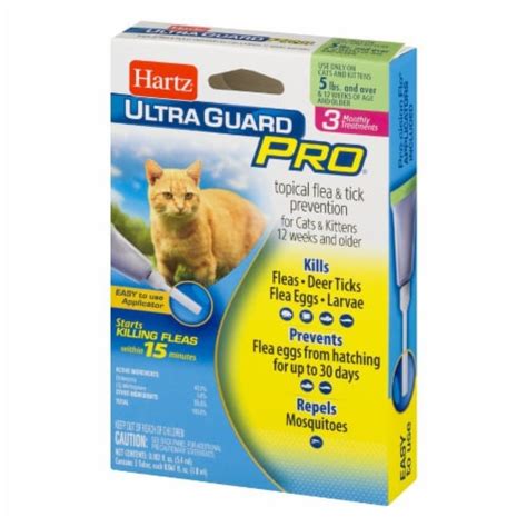 Hartz® Ultra Guard Pro Flea and Tick Prevention For Cats, 3 ct / .061 ...