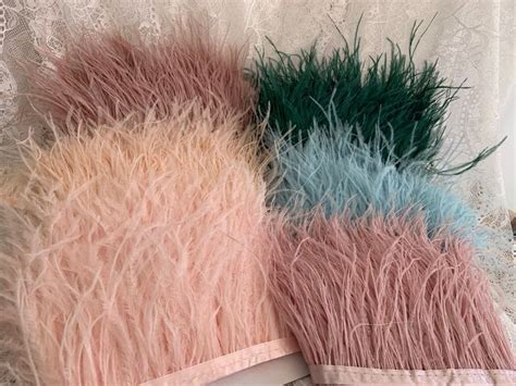 Colorful Ostrich Feather Trimming Fringe Colors Etsy Uk Ostrich