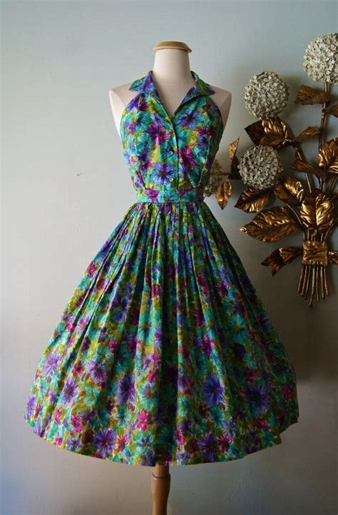 Xtabayvintage Etsy 148 Vintage 1950s Dresses Vintage Floral Dress