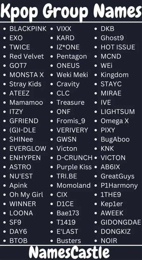 570+ Kpop Group Names Creative Unique Cool Funny & Cute