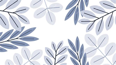 Premium Vector Pastel Blue Leaves Collection Abstract On White Background