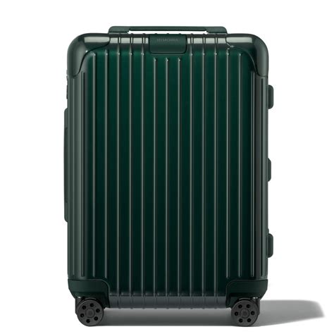 Essential Cabin Lightweight Carry On Suitcase Gloss Green RIMOWA