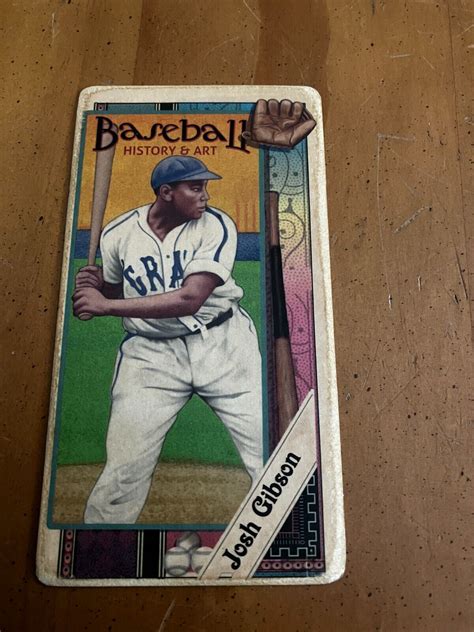 Helmar Baseball History Art Magazine Vol No Josh Gibson Card Rare