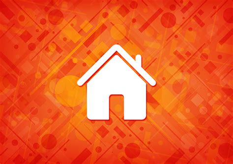 Home Icon Orange Background Stock Illustration - Download Image Now ...