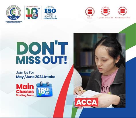 CCA Announces Main Classes For ACCA Starting From June 18