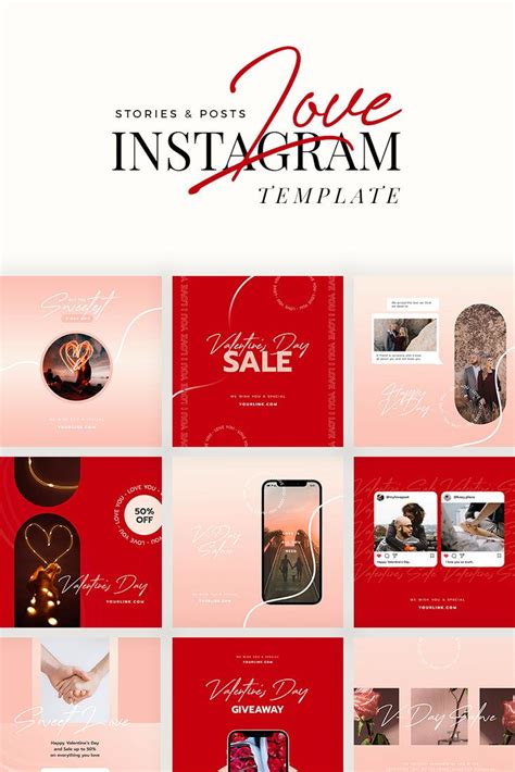 Love Instagram Template | Social media template, Instagram template ...