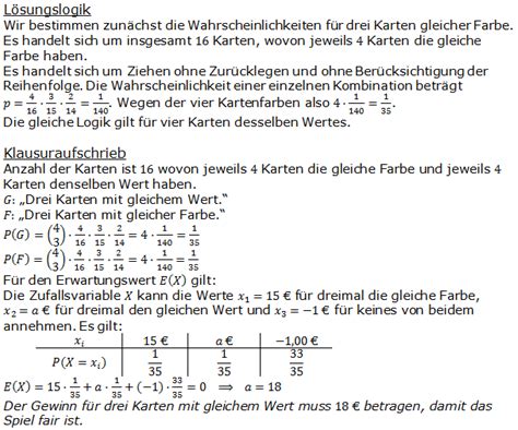 Erwartungswert Grundlagen Aufgaben 1 Fit In Mathe