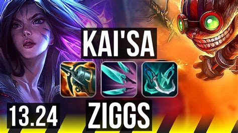 KAI SA Pyke Vs ZIGGS Nautilus ADC Legendary 7 Solo Kills 20 3