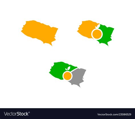 Set of orange county california map Royalty Free Vector