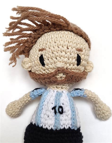 Messi Crochet Amigurumi Doll Soccer Gift World Cup Unique Etsy