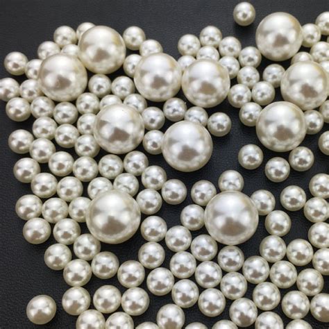 3mm 16mm Plastic Abs Artificial Loose Pearl Beads No Hole Crystal Ace Ltd