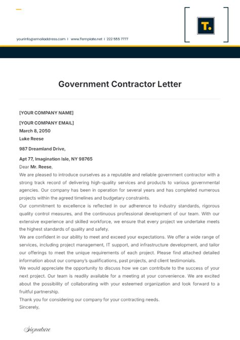 Free Government Letter Templates Editable And Printable