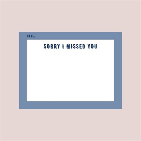 Sorry I Missed You Cards Paper Jw Ministry Service Etsy