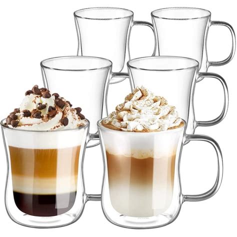 Ecooe X Ml Double Walled Coffee Glasses Mugs Cappuccino Latte