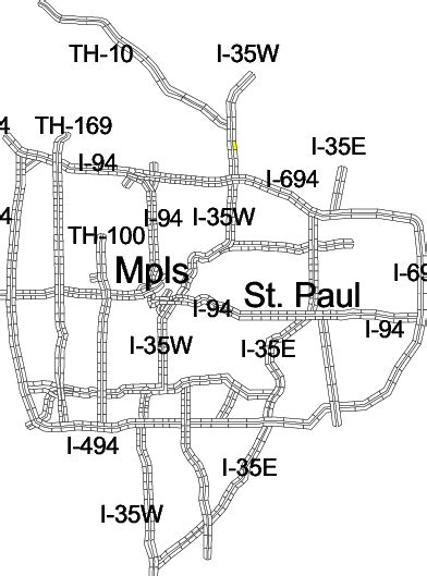 Freeway Map Of Twin Cities Download Scientific Diagram