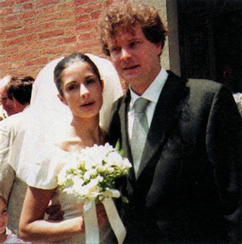 Livia Giuggioli and Colin Firth on their wedding day, 1997 : OldSchoolCelebs