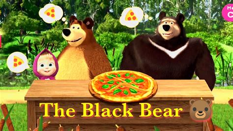 Masha And Bear👰 Making Pizza 🍕 For The Black Bear🐻 Margarita Pizza 🍕😋