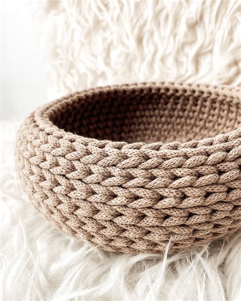 Crochet Bowl Pattern Pdf With Diagram Crochet Basket Etsy