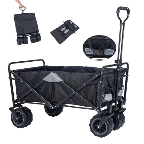 Buy Gojooasis Folding Camping Cart Outdoor Garden Trailer Wagon Trolley