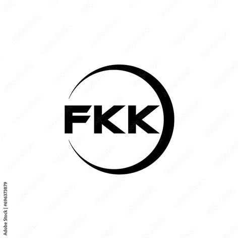 Fkk Letter Logo Design With White Background In Illustrator Cube Logo